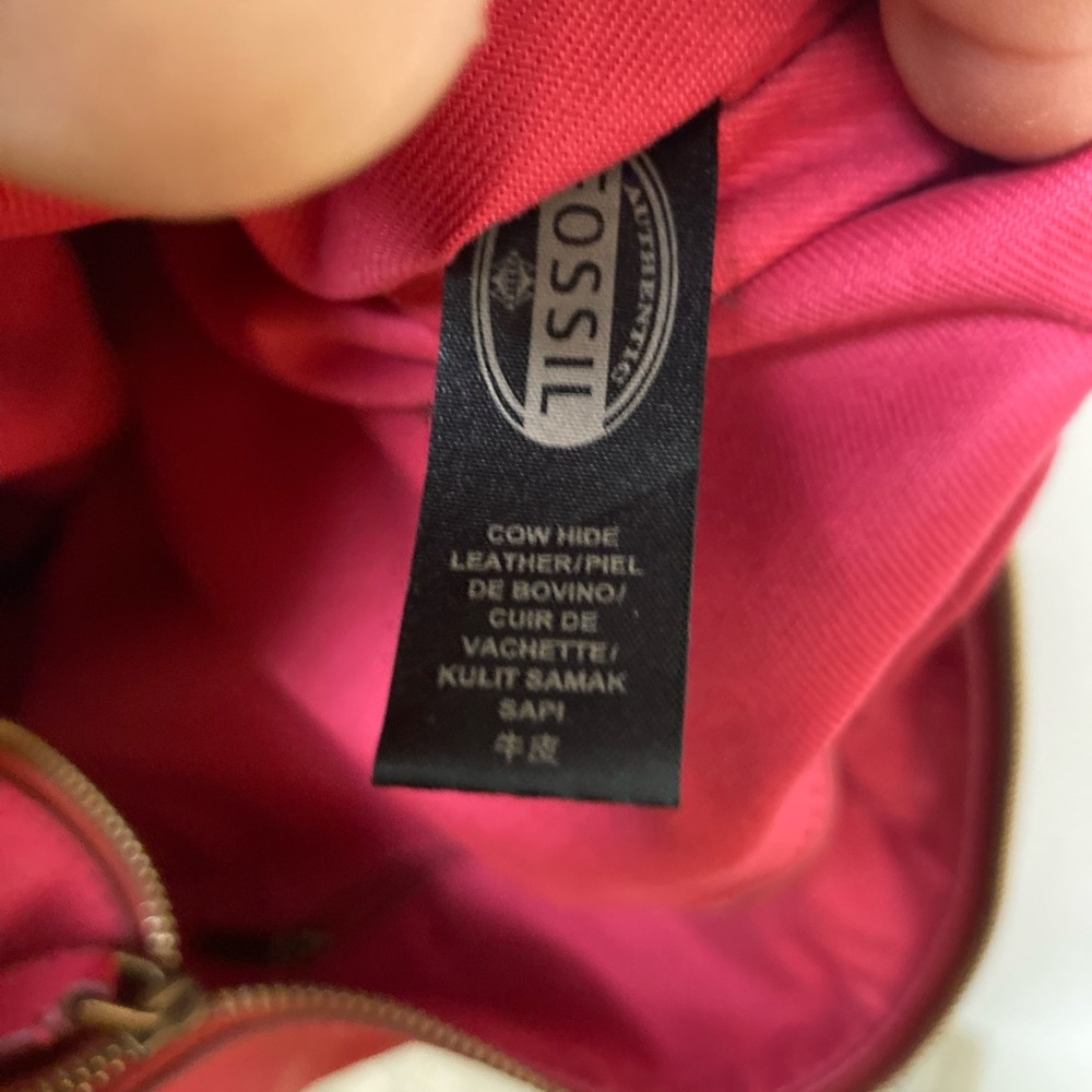 FOSSIL Leather Raspberry Bag - Picture 8 of 8